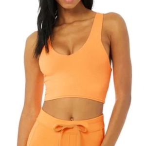 Alo Real Bra Tank - Neon Orange - size S